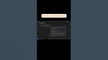 Python Trick 🤯 Calculate Factorial in ONE Line!#Python #CodingTricks#PythonTips#LearnPython#OneLine
