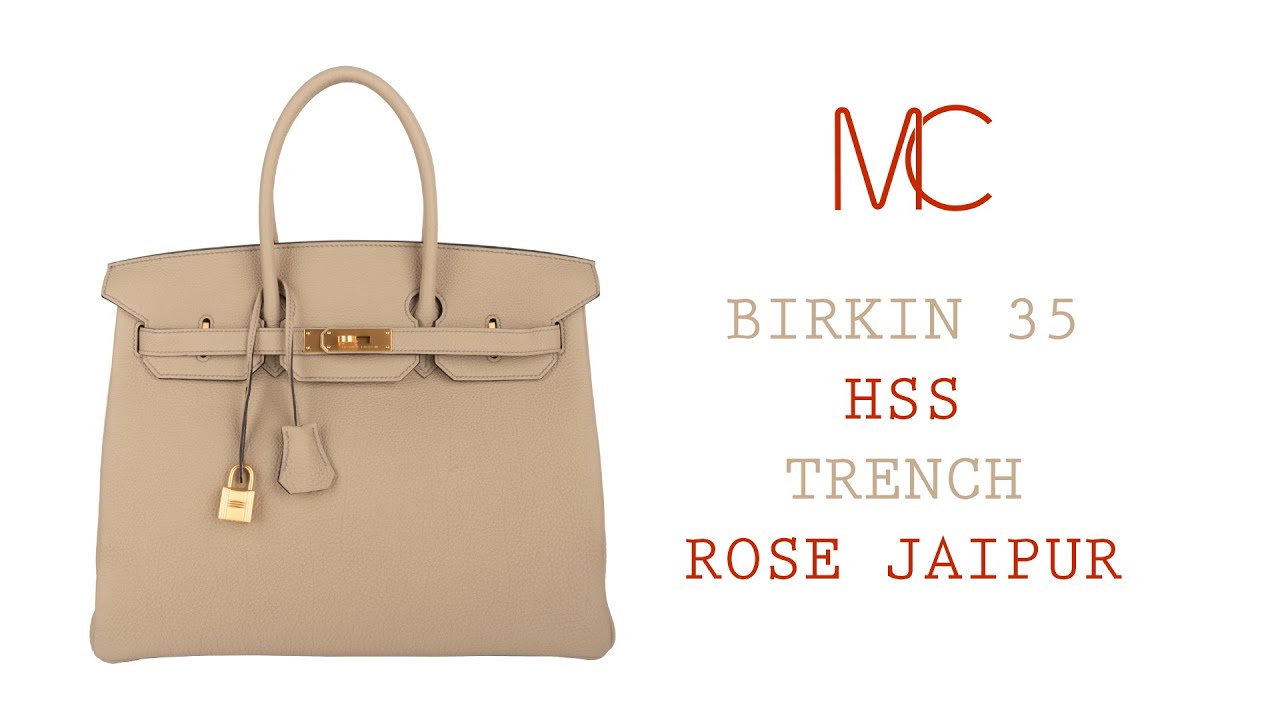 Hermes Birkin 35 HSS Craie, Rose Jaipur Epsom Brushed Gold Hardware