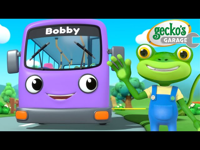 Wheels on the Bus Song! | Sing Along at Gecko's Garage | Trucks For Children | Cartoons For Kids class=