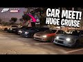 We FINALLY had a HUGE CAR MEET / CRUISE around the NEW MAP! | Forza Horizon 5