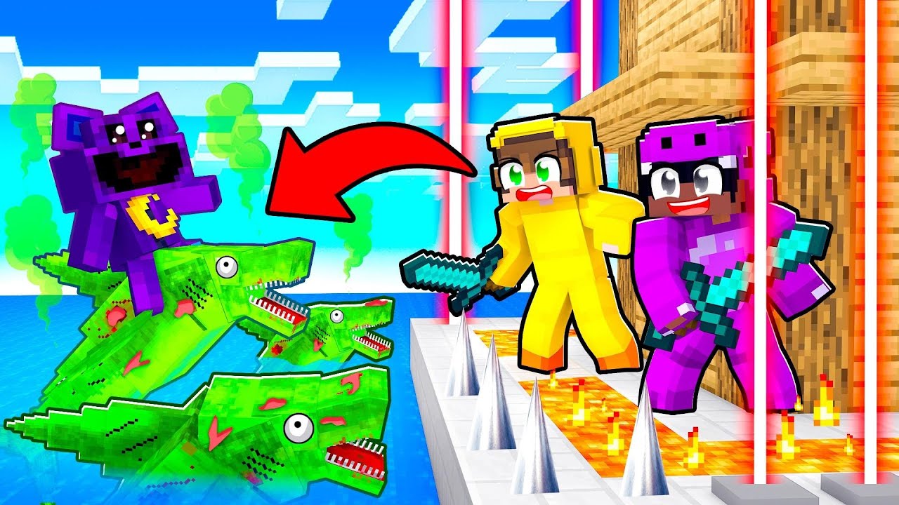 ZOMBIE SHARKS vs SAFEST SECURITY HOUSE in Minecraft