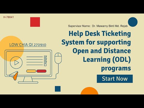 IRIA2022(H 78841)-HELPDESK TICKETING SYSTEM FOR SUPPORTING OPEN AND DISTANCE LEARNING (ODL) PROGRAMS