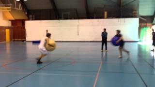 Epic fitness ball crash
