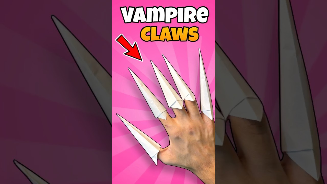 Make a Vampire Paper Claws With Paper 😱