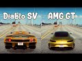 NFS Heat: Lamborghini Diablo SV vs Mercedes-AMG GT - Drag Race