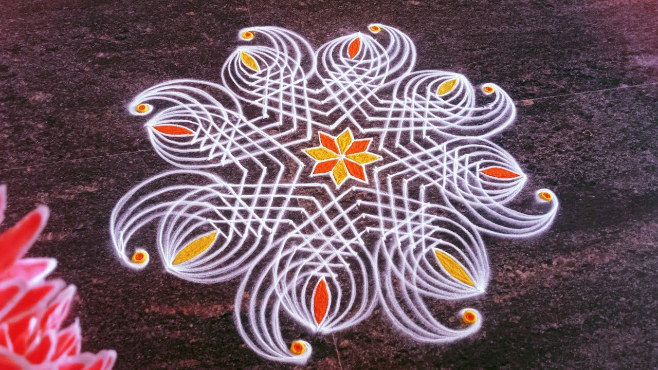 Beautiful dhanurmasam Kolam | Andamaina muggulu| Simple & easy kolam 