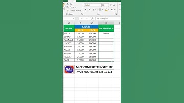 Salary Increment in Excel #reels #reelsinstagram #viral #shorts #excel #exceltricks #excelshortcuts