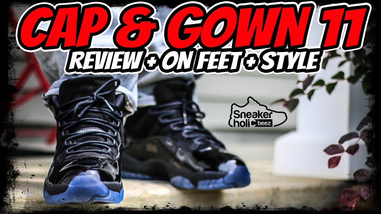 2018 Air Jordan Retro CAP AND GOWN 11 PROM NIGHT On Feet Look | How to Style Black Shoes | Sneakers