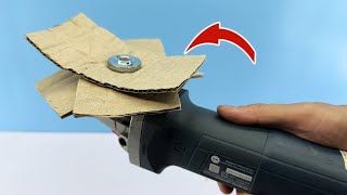 Few people know this secret! Insert Cardboard Into Angle Grinder and Be Amazed