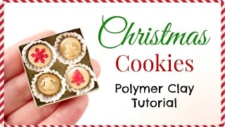 Miniature Doll Christmas Cookies | Polymer Clay Tutorials | Dollhouse DIY @2Cats1Doll-craft