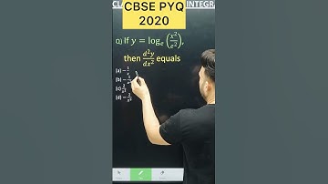 Q) If 𝑦=log_𝑒 (𝑥^2/𝑒^2 ), then (𝑑^2 𝑦)/(𝑑𝑥^2 ) #cbse2026 #maths #cbse #class12maths #cbse