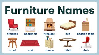 Furniture Names with Description and Example | Learn English Vocabulary | Pronunciation & Picture