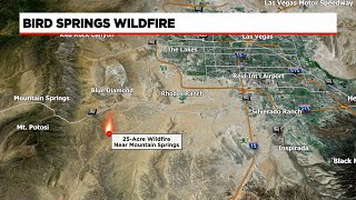 25acre wildfire reported southwest of Las Vegas