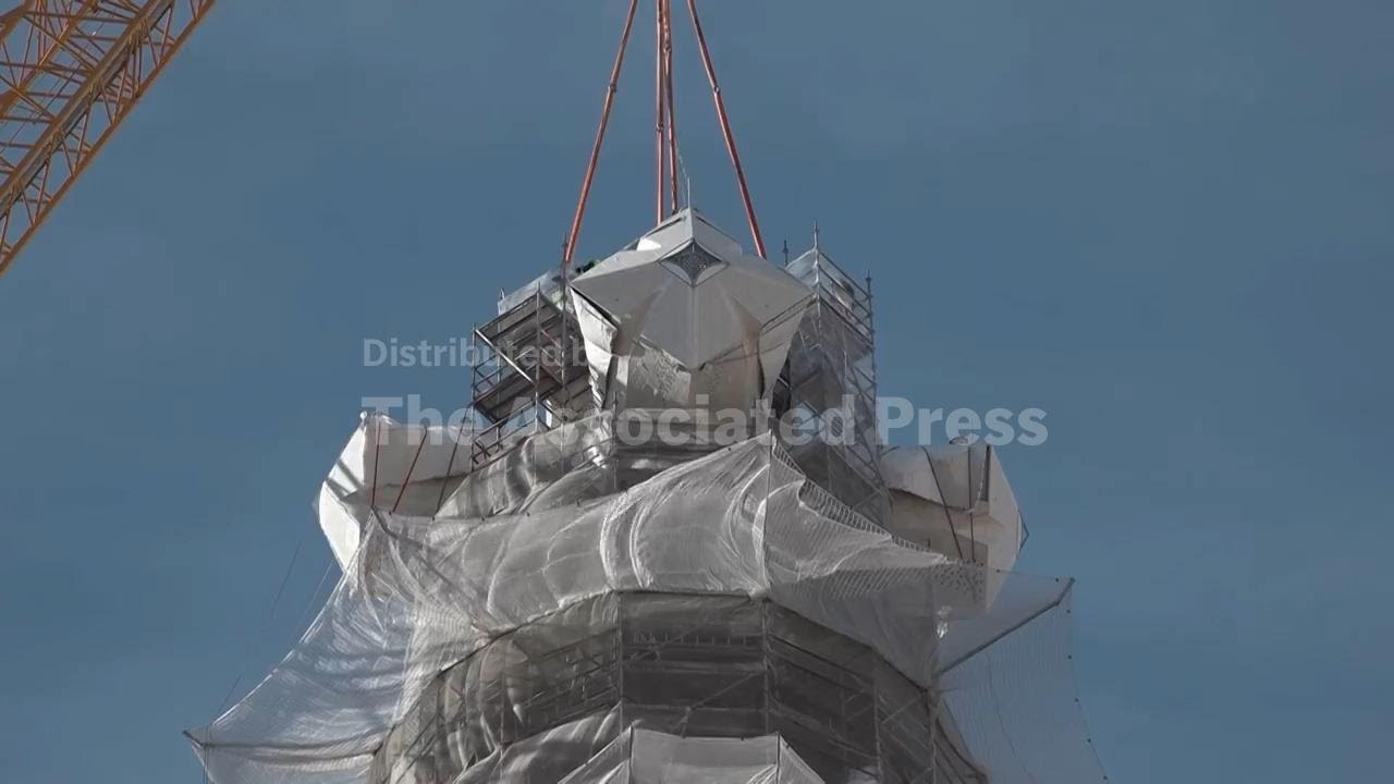 Barcelona's iconic basilica reaches maximum height, bringing it a step closer to completion