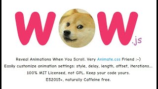 How to use your website  Animate.css and wow.js Plugin.