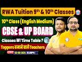 Class 10 Time Table | RWA Tuition Teachers Intro By Ankit Bhati Sir | CBSE & UP Board English Medium