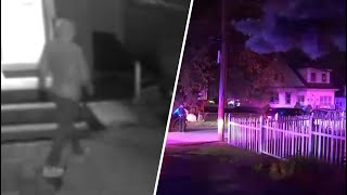 Video shows suspect casing Delco home before police say he fired at officers