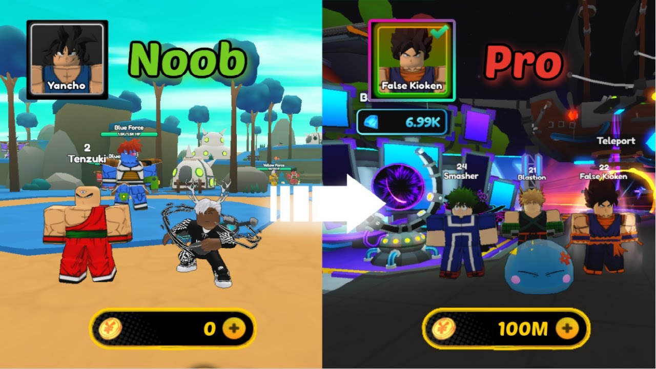 Noob to Pro in Anime Champions Simulator Roblox - YouTube