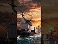 Helicopter vs Giant Ship Crash 💥 | Insane Ocean Disaster Simulation #crushingtime #viralshorts