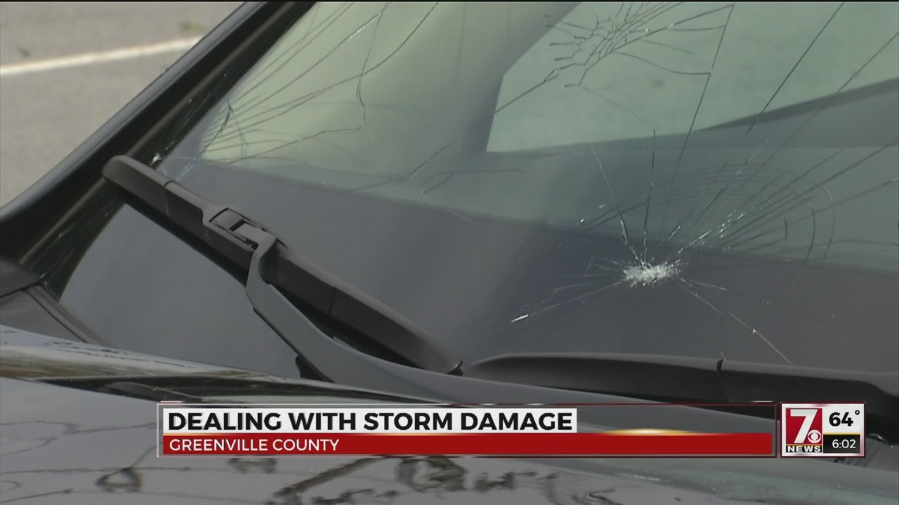 Drivers battle shattered windshields & dented cars after hail storm ...