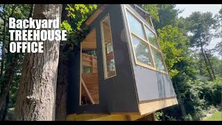My Treehouse Backyard Office Studio in the Works  #shorts