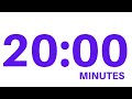 20 minute   simple countdown timer  purple numbers