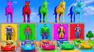 Long Slide Game With Cow Elephant Gorilla Hippopotamus Tiger 3D Animal Game Funny 3D Animals