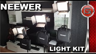 Neewer 3 pack 480 Bi-Colour LED Studio Light Kit Review - YouTube