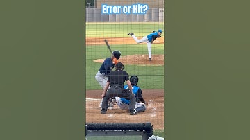 E or 1B?  Is this an error or base hit? #LMK #Baseball #YouTubeShorts #MILB #MA2tv #Hit #Error