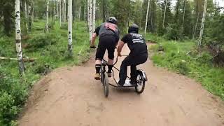 Chariots of fire, BMX sidehack downhill biking.