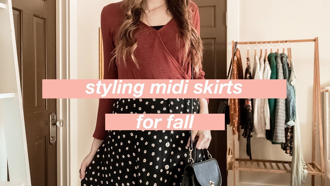 midi skirt autumn outfit