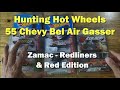 Hunting hot wheels 2 box 55 chevy bel air gasser zamac redliners  red edition