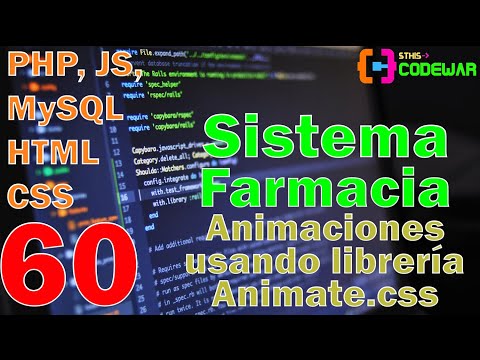 60. Animaciones de elementos usando libreria Animate.css - Sistema Farmacia PHP JS MYSQL HTML CSS
