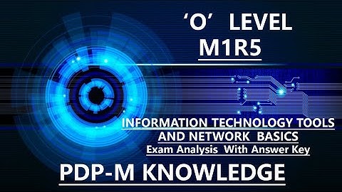 M1-R5 Answer Key || Information Technology Tools and Network Basics 2021 Answer Key|| O- level, July