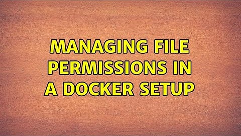 Managing file permissions in a docker setup