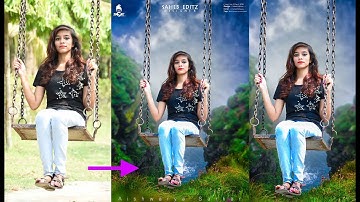 A girl "Swing" Photo Effect  In Photoshop | | (BY SAHEB EDITZ)