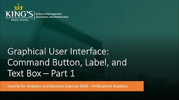 VBA Tutorial Video 15: Graphical User Interface