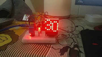 Temperature and Humidity display using 8x8 LED matrix