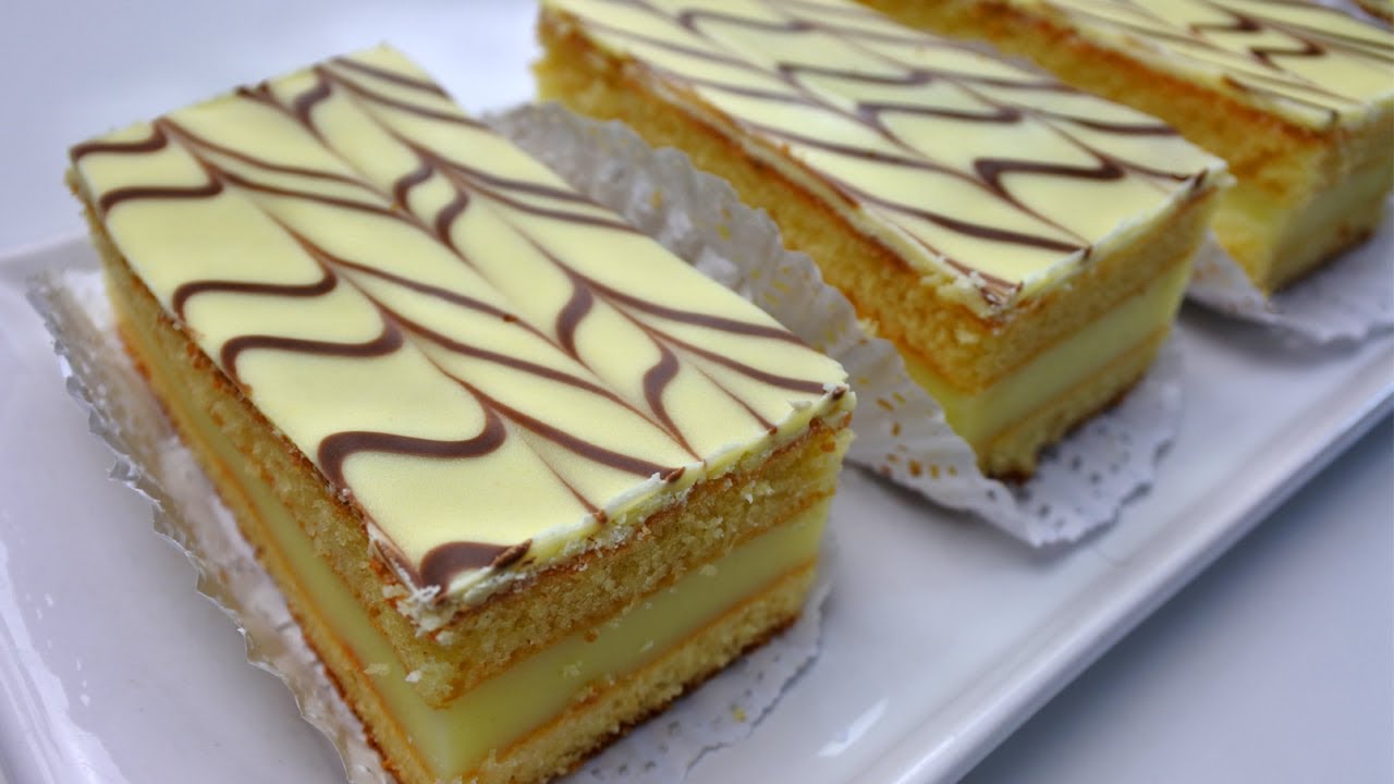 كيكة الطبقات بالزيت بكريمة رائعة ومذاق لذيذ شكلها مثل الميلفاي سهلة واقتصادية - طبخات ياسمين