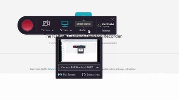 Recording a Video in Kaltura  - Student Version