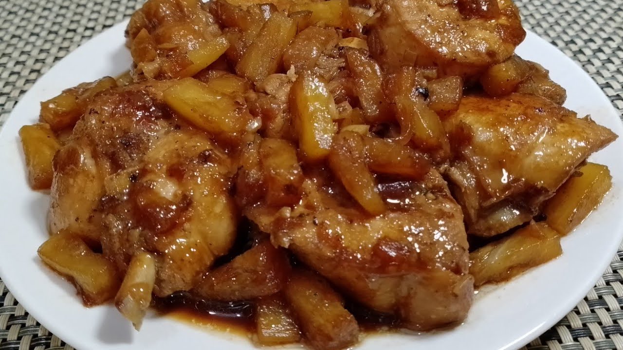 Chicken Hamonado with Pineapple Juice Johairah's Cooking 