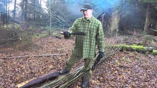 Building a Crawl-in Debris Shelter/Hut Part 1