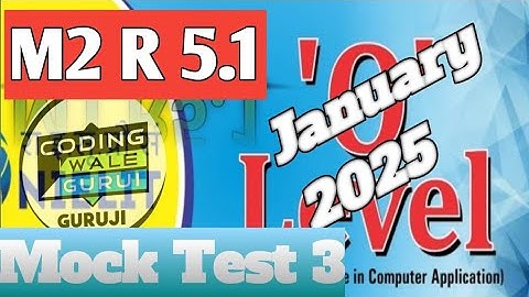 M1R5 Important MCQ 2025|| O Level Exam Preparation 2025 #olevel #education #computer