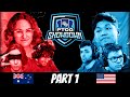 The us vs australia crew battle show match  part 1