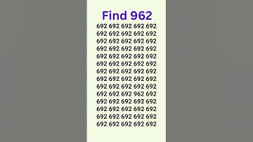 can you find 962 in 5 seconds? #wordpuzzlegame #game #mathematics #mindbendingquiz #puzzle