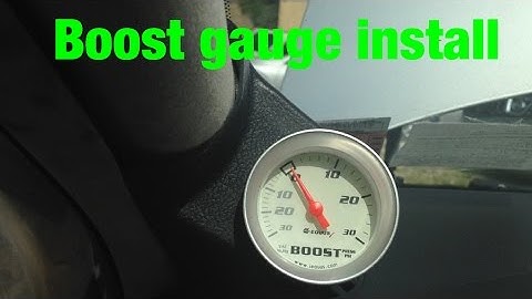 boost gauge install mk4 Jetta 1.8t