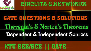 #GATE2021 #GATEee #GATEece #GATE_Network Analysis GATE Questions Thevenin