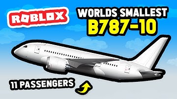 Worlds SMALLEST BOEING B787-10 Plane in Cabin Crew Simulator (Roblox)
