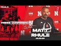 Nebraska Football: Matt Rhule press conference after win over Northwestern (Oct. 25, 2025)