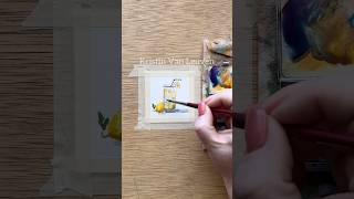 Glass of lemonade for painting 45 out of 100 tiny watercolors in 2025